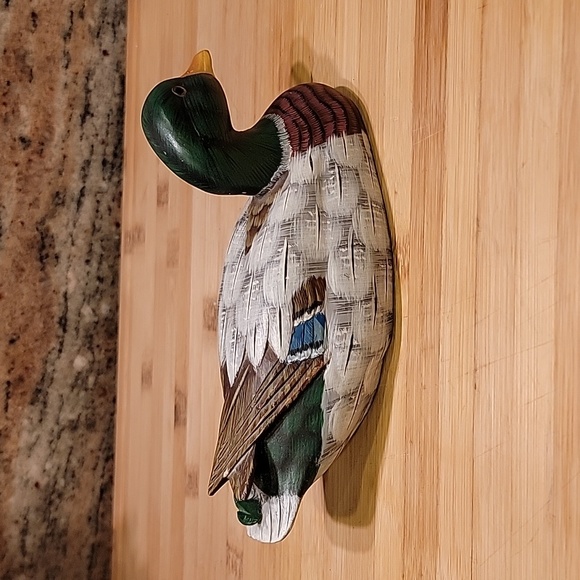 Handpainted Handcarved Wooden Mallard duck decoy - Picture 3 of 5